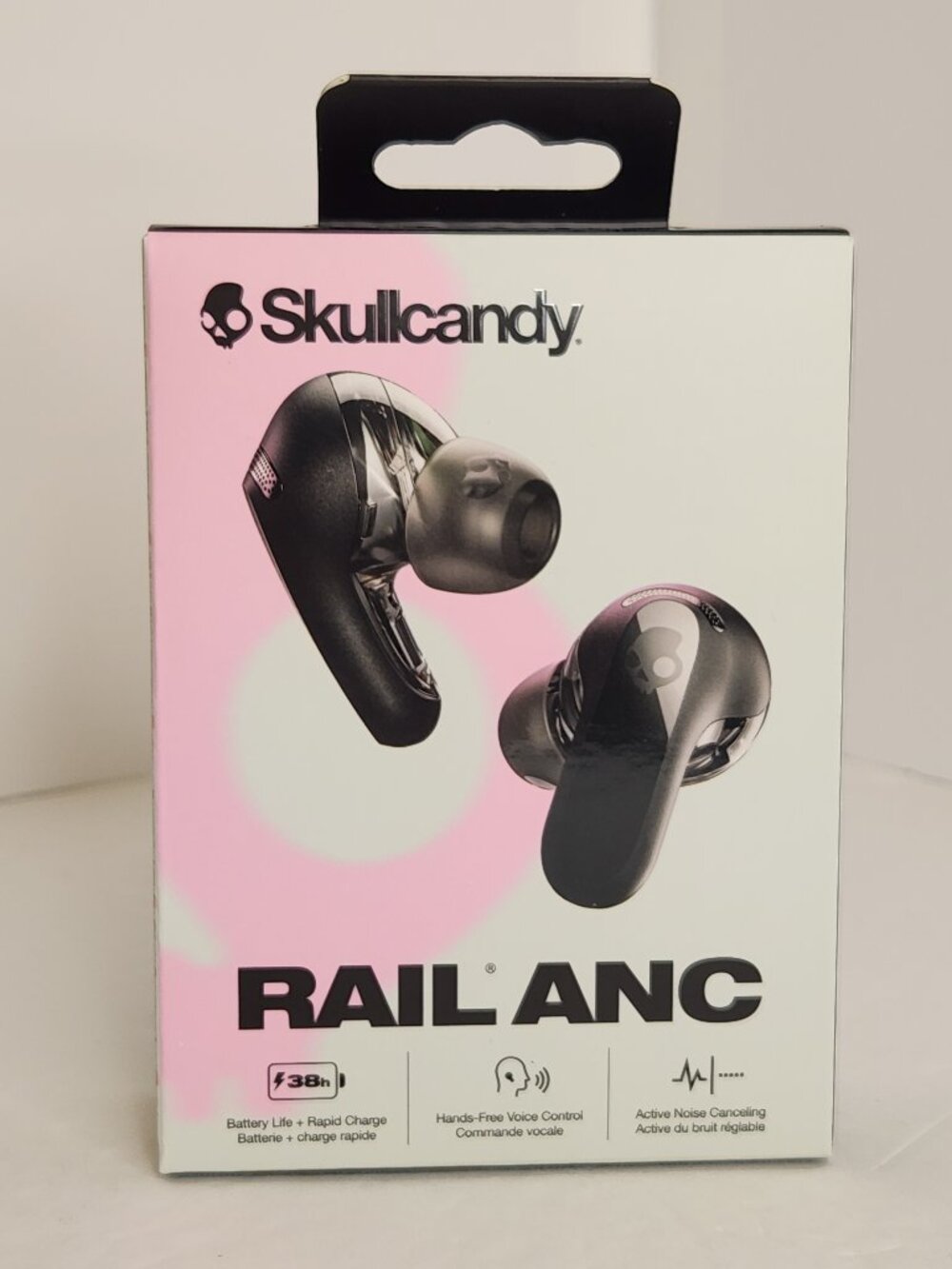 Skullcandy Rail ANC Active Noise Cancelling Wireless Earbuds - True Black